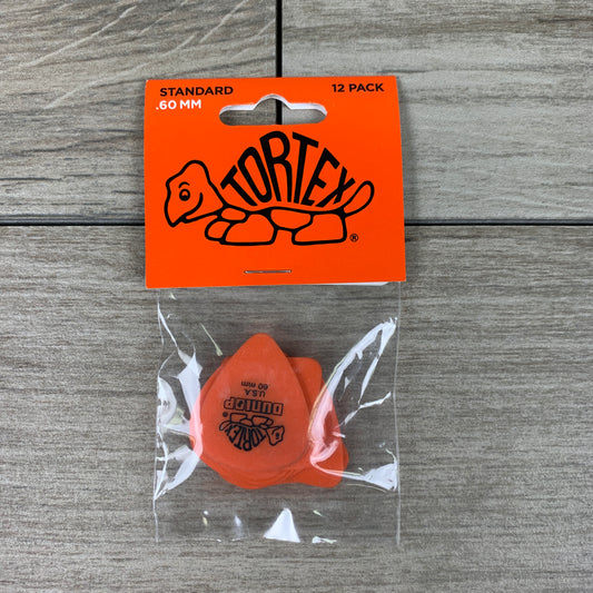 Dunlop Tortex Standard Picks, 12-Pack, 0.60mm in Orange