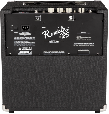 Fender Rumble 25 (V3), 120V, Bass Amp Black/Silver