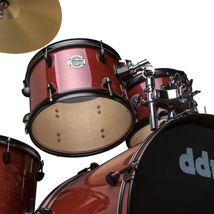 ddrum D2 Player 5 Piece Drum Set, with Cymbals, in Red Pinstripe