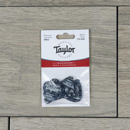 Taylor Premium 351 Thermex Ultra Picks,  Black Onyx, 6-Pack, 1.5 mm