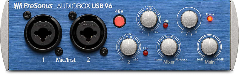 PreSonus AudioBox USB 96 Studio, with HD7 Headphones, M7 Mic, & Studio One Artist