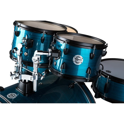 ddrum D2 Player 5-Piece Drum Set, Complete with Cymbals, Blue Pinstripe