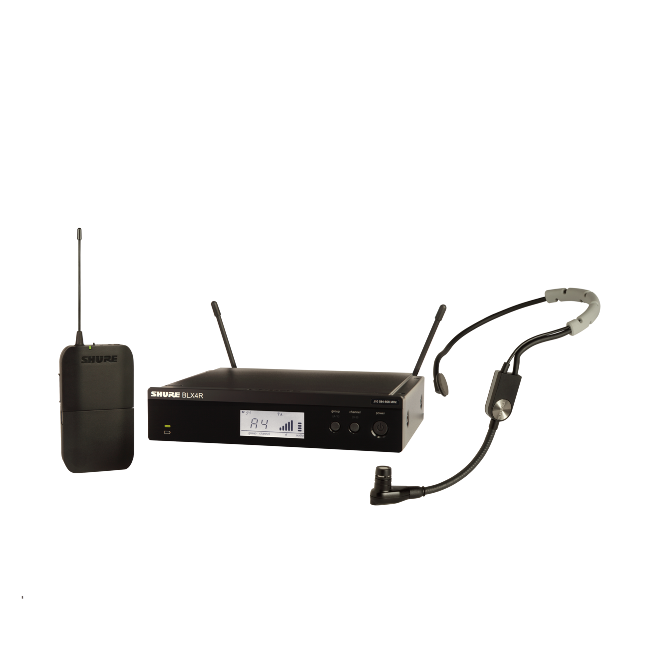 Shure BLX14R/SM35 Wireless Rack-Mount Headset System with SM35 Headset Mic, 512MHz-542MHz