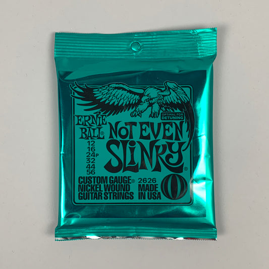 Ernie Ball Not Even Slinky Nickel Wound Electric Guitar Strings, 12-56