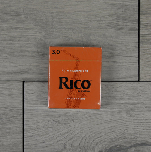 Rico by D'Addario Alto Saxophone Reeds, Strength 3 (Box of 10)