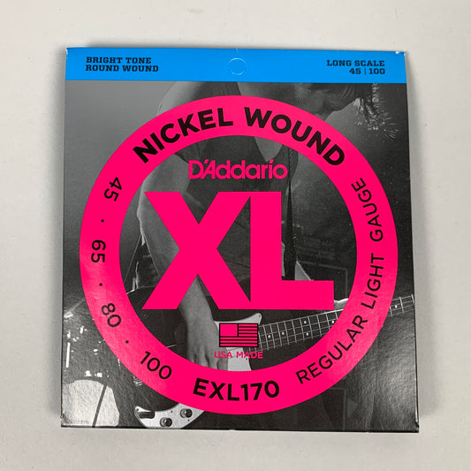 D'Addario EXL170 Nickel Wound Light Bass Strings, Long Scale, 45-100