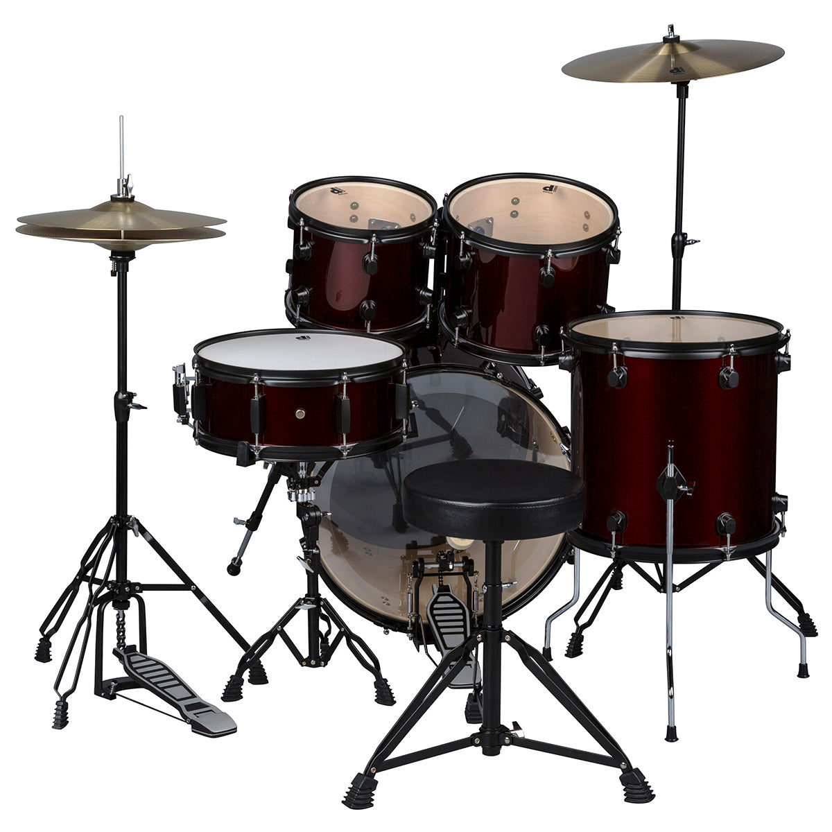 ddrum D120 5-Piece Drum Set with Cymbals, in Blood Red