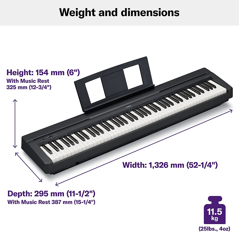 Yamaha P-45B 88-Key Digital Piano