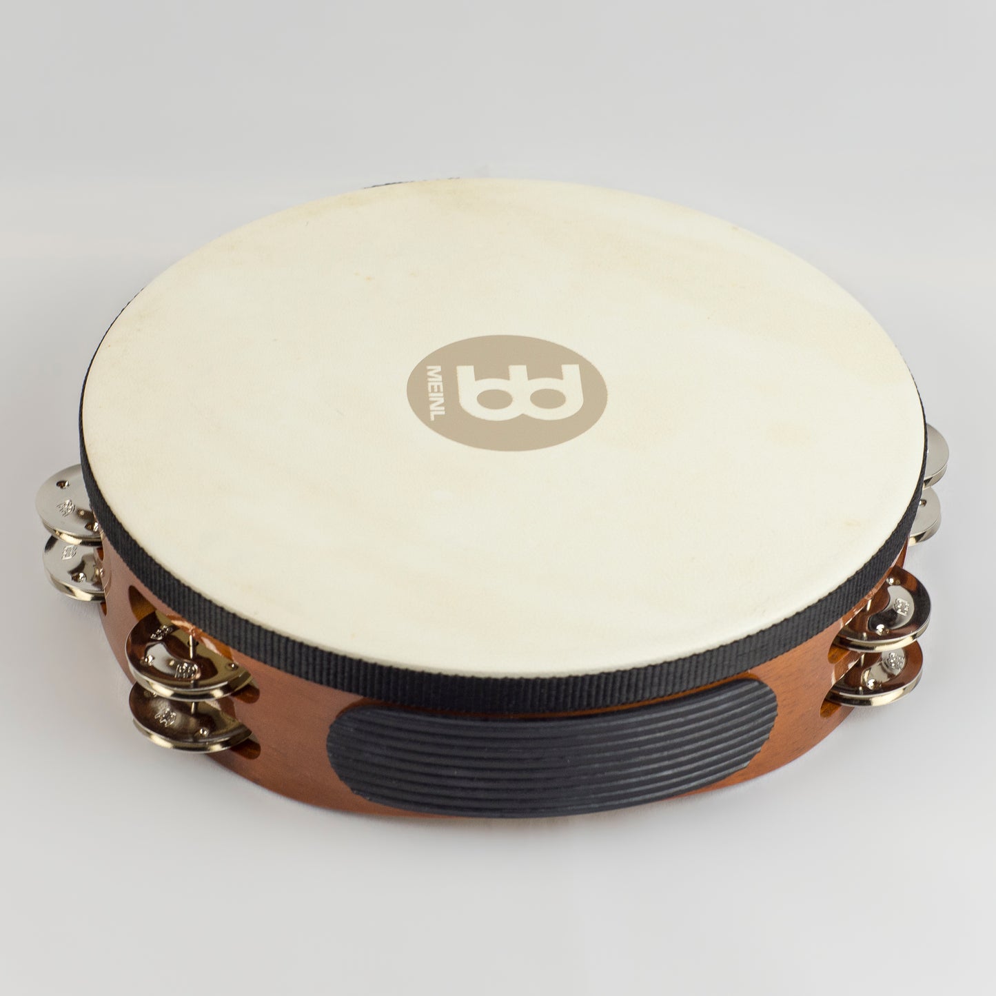 Meinl TAH2AB Traditional Goat-Skin Wood Tambourine, Steel Jingles