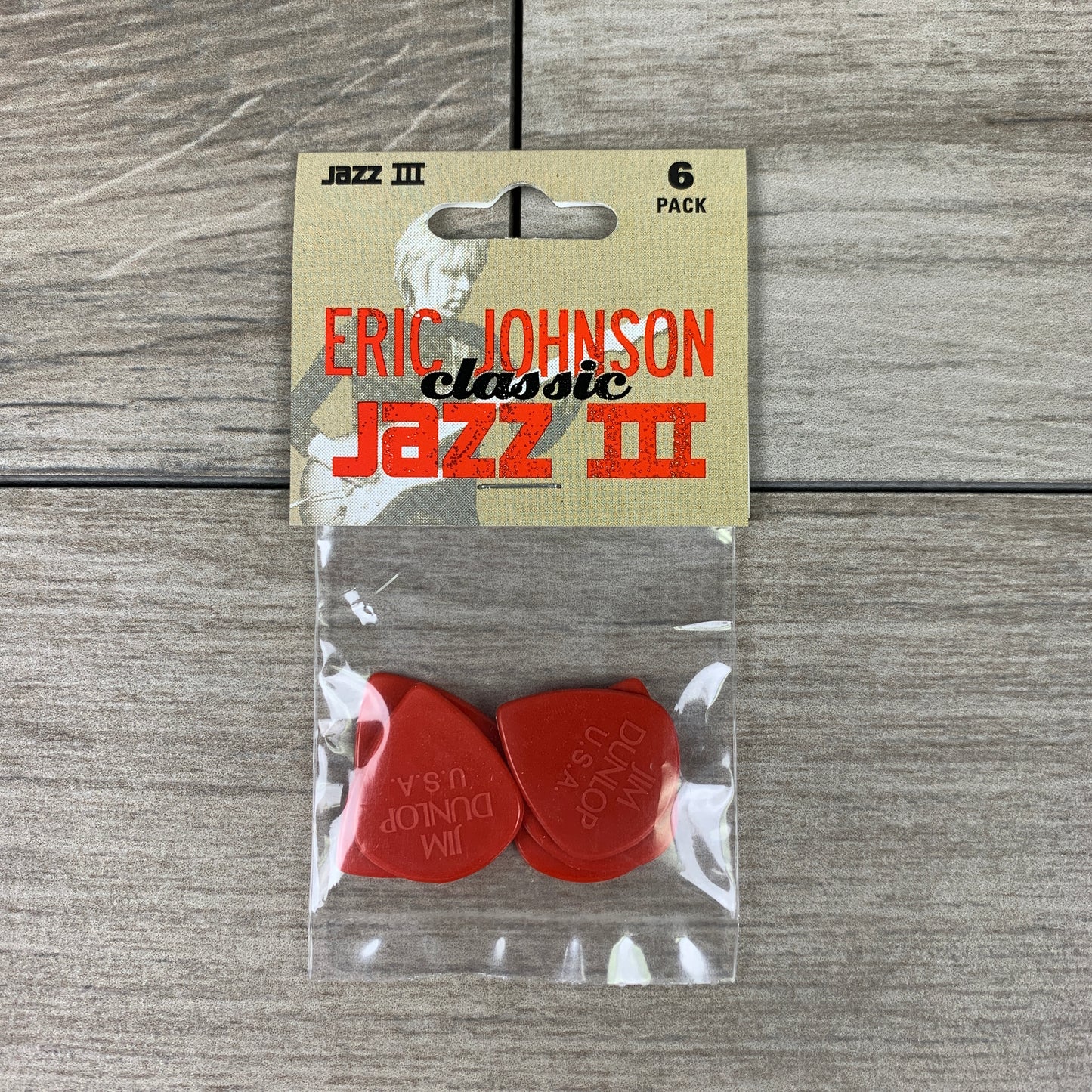 Dunlop Eric Johnson Jazz III Picks, 6-Pack