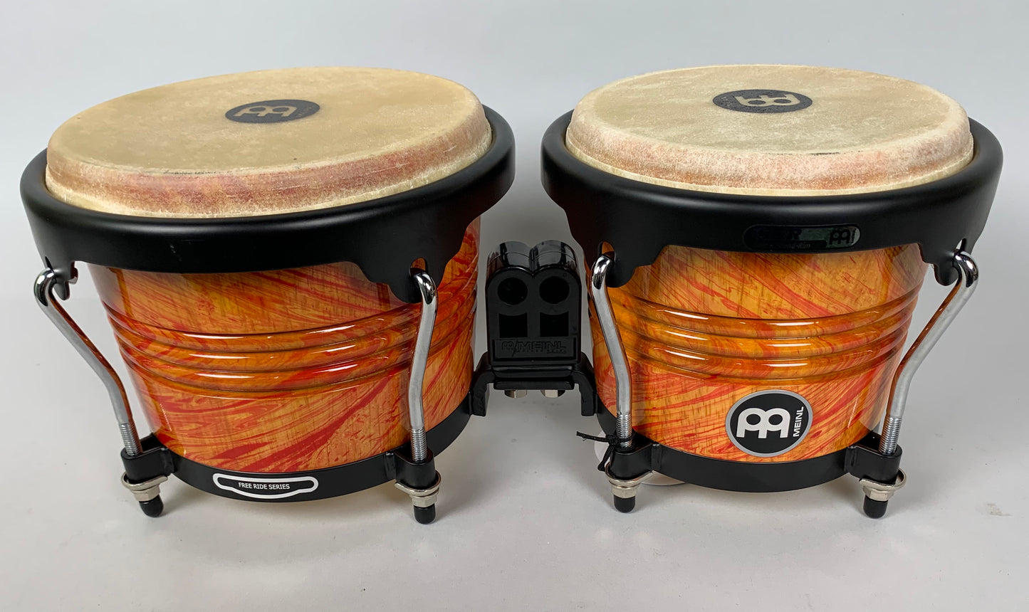 Meinl FWB190AF 6.75/8" Marathon Free Ride Wood Bongos, Amber Flame