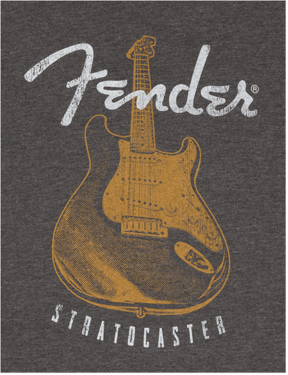 Fender Distressed Strat Flag Shirt, Large, in Charoal
