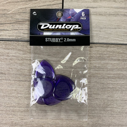 Dunlop Stubby Jazz Picks, 6-Pack, 2.0mm