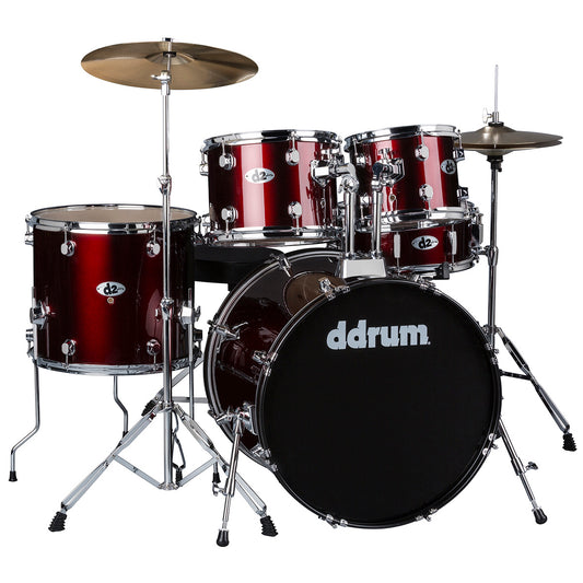 ddrum D2 Series 5-Piece Drum Set w/Cymbals in Blood Red