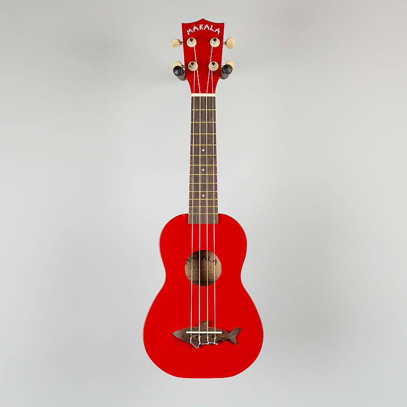 Kala Makala Soprano Shark Ukulele, Red