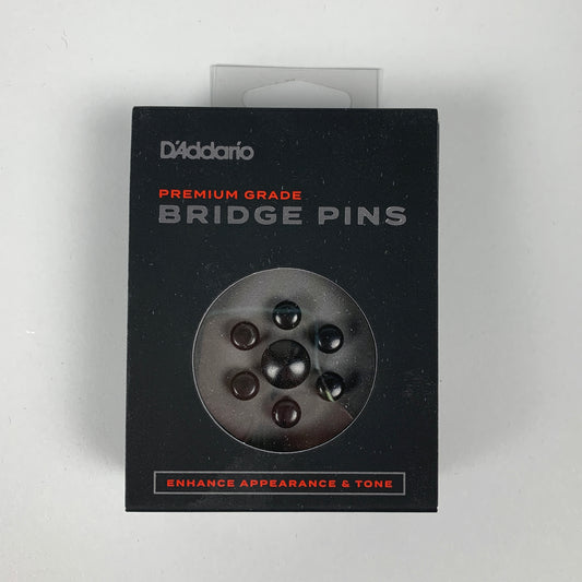 D'Addario Bridge End Pin Set, Ebony