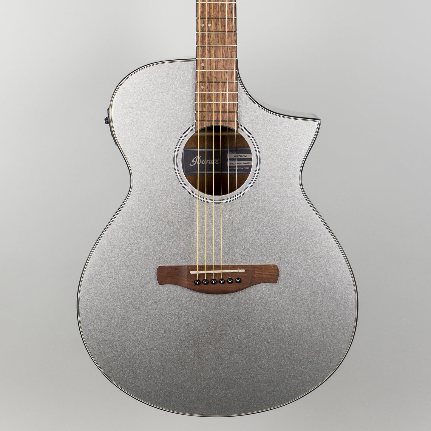 Ibanez AEWC10-SM Acoustic Guitar in Silver Metallic High Gloss