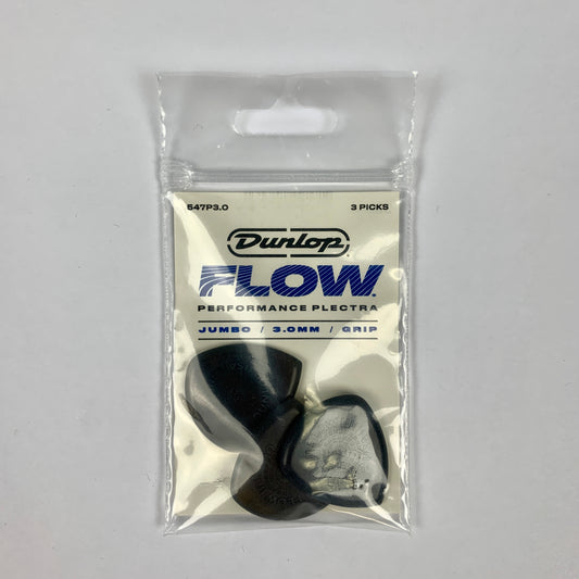 Dunlop Flow Jumbo Grip Pick 3.0mm, 3 Pack