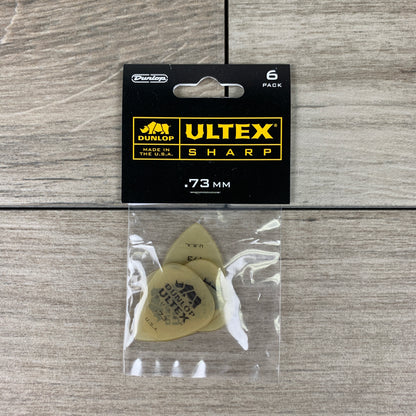 Dunlop Ultex Sharp Picks, 6-Pack, .73mm