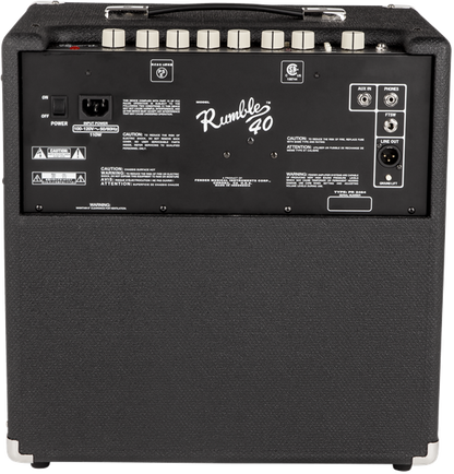 Fender Rumble 40 (V3), 120V, Bass Amp Black/Silver