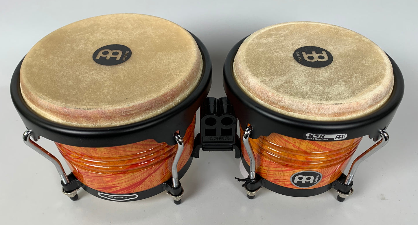 Meinl FWB190AF 6.75/8" Marathon Free Ride Wood Bongos, Amber Flame