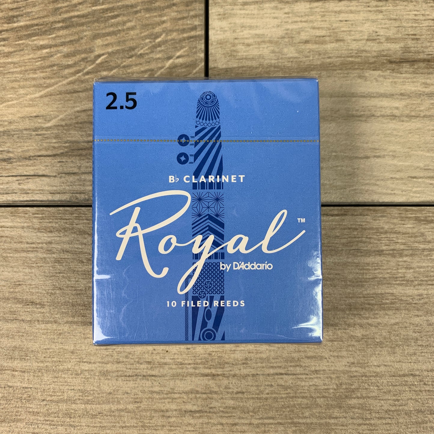 Royal by D'Addario Bb Clarinet Reeds, Strength 2.5 (Box of 10)
