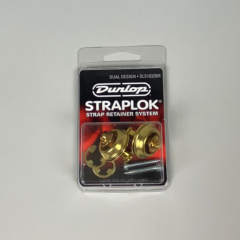 Dunlop Straplok Dual Design Strap Retainers, Brass