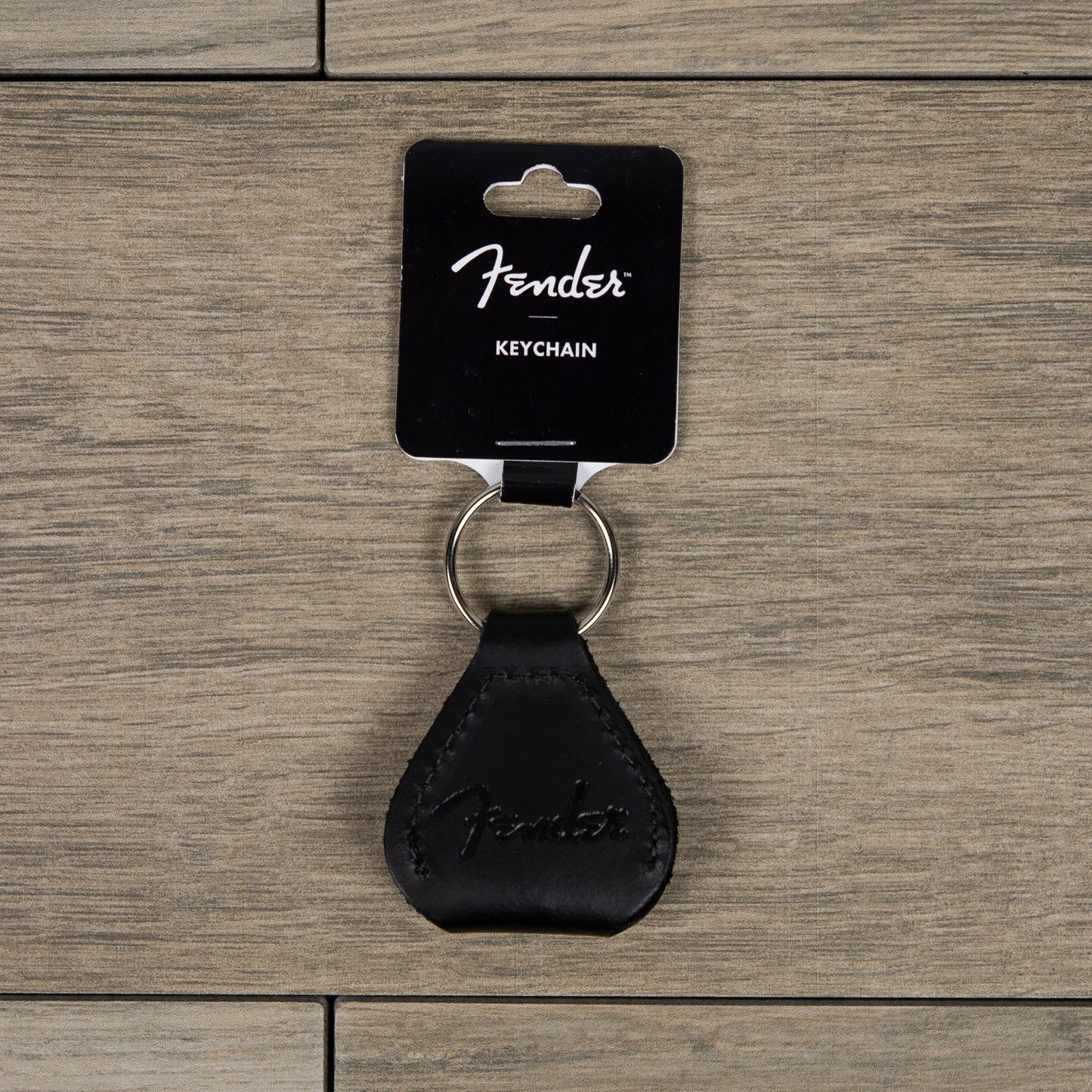 Fender Leather Pick Holder Keychain in Black