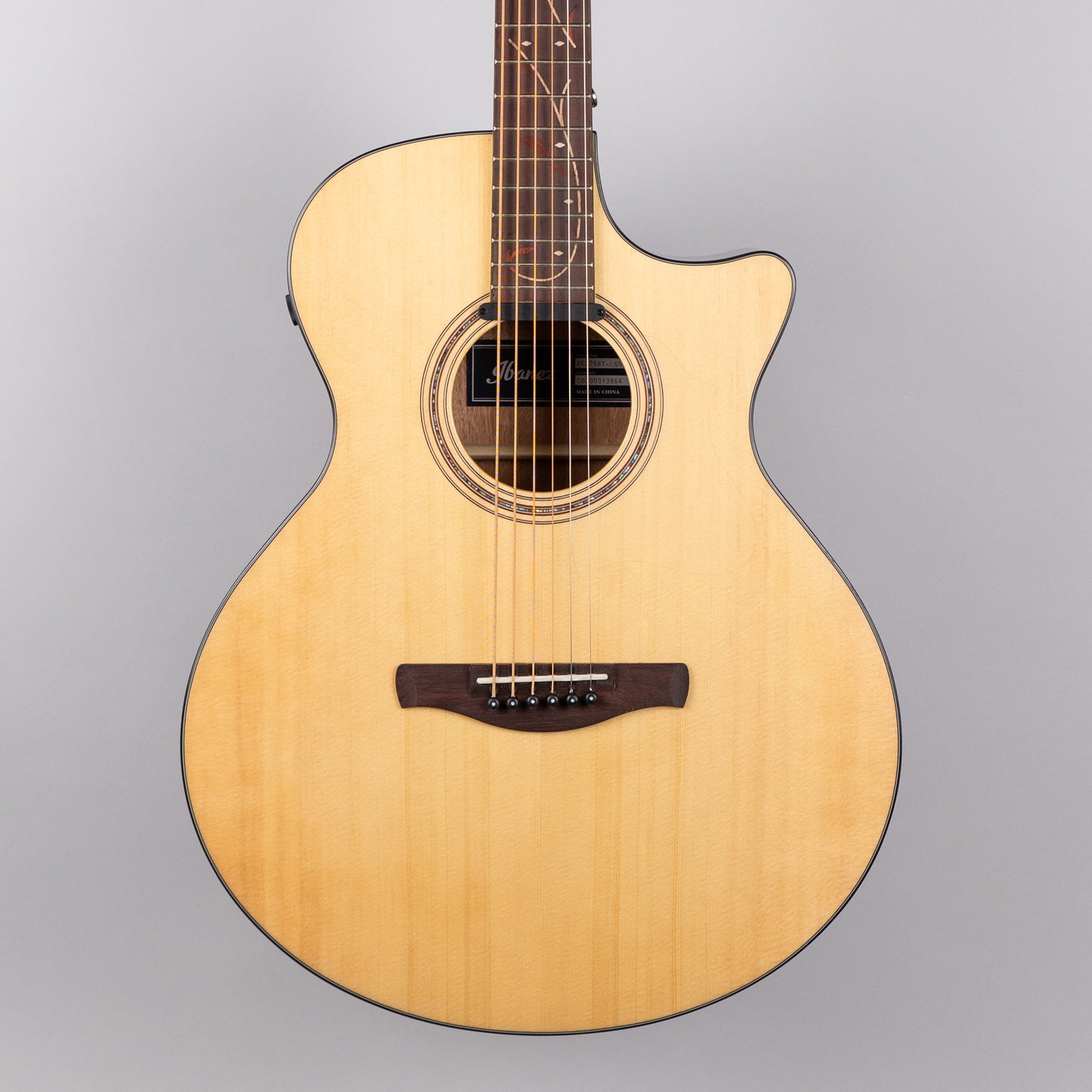 Ibanez AE275BT-LGS Baritone Acoustic/Electric Guitar in Natural Low Gloss