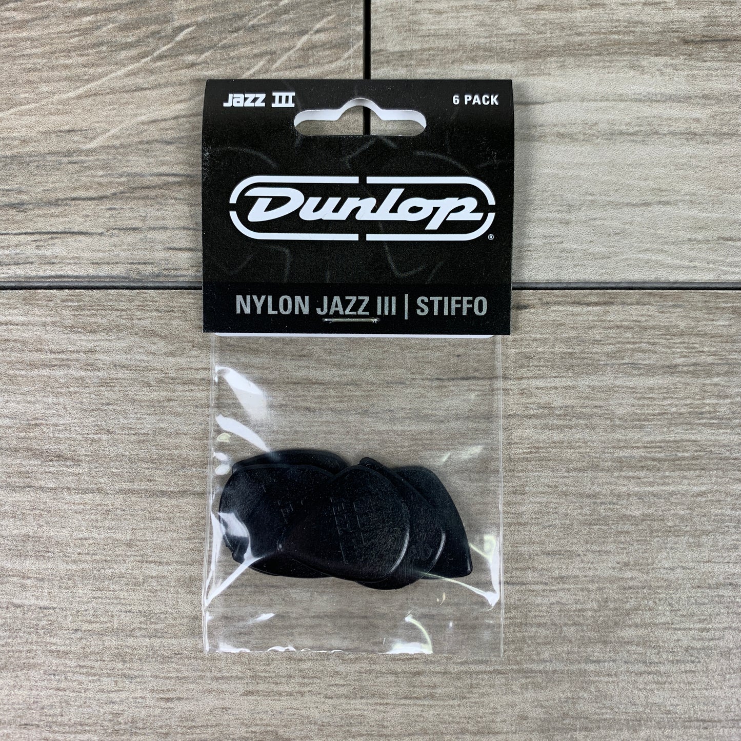 Dunlop Jazz III Stiffo Picks, 6-Pack
