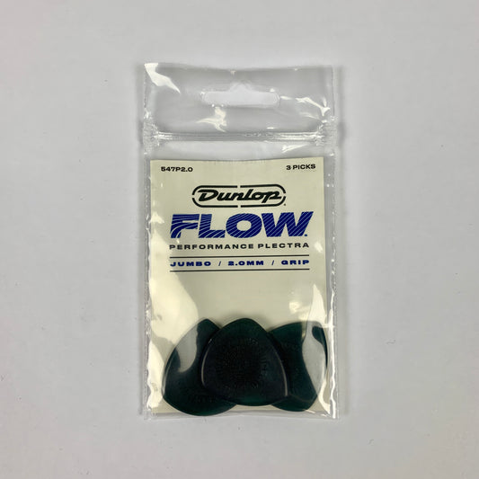 Dunlop Flow Jumbo Grip Pick 2.0mm, 3 Pack