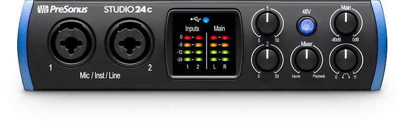 PreSonus Studio 24c Portable, Ultra-High-Def, USB-C Audio Interface
