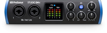 PreSonus Studio 24c Portable, Ultra-High-Def, USB-C Audio Interface