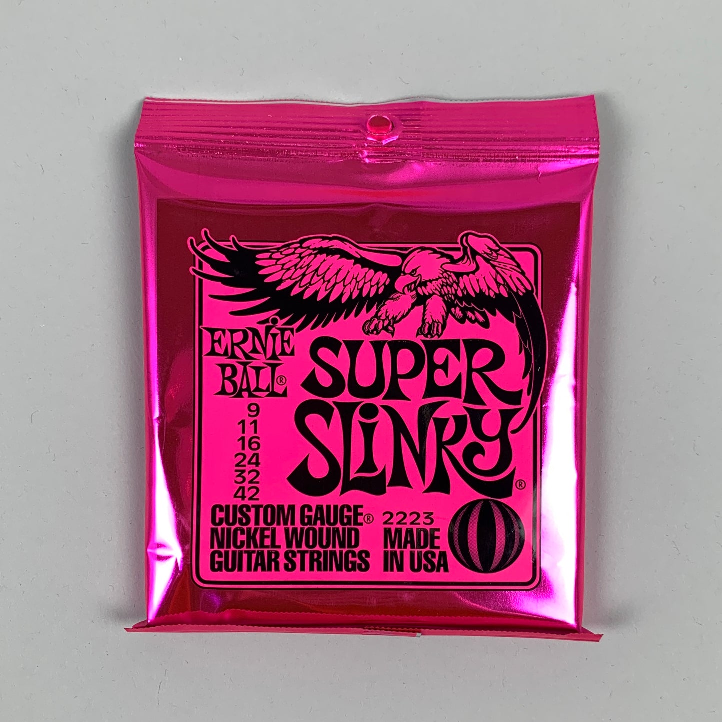 Ernie Ball Super Slinky Nickel Wound Electric Guitar Strings, 9-42