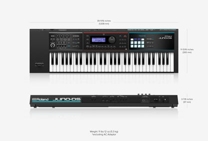 Roland JUNO-DS61 Synthesizer, 61-note, in Black