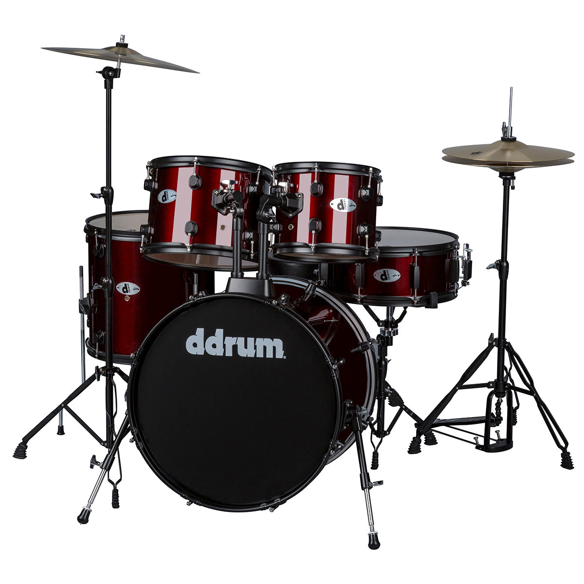 ddrum D120 5-Piece Drum Set with Cymbals, in Blood Red