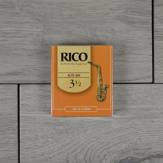 Rico by D'Addario Alto Saxophone Reeds, Strength 3.5 (Box of 10)