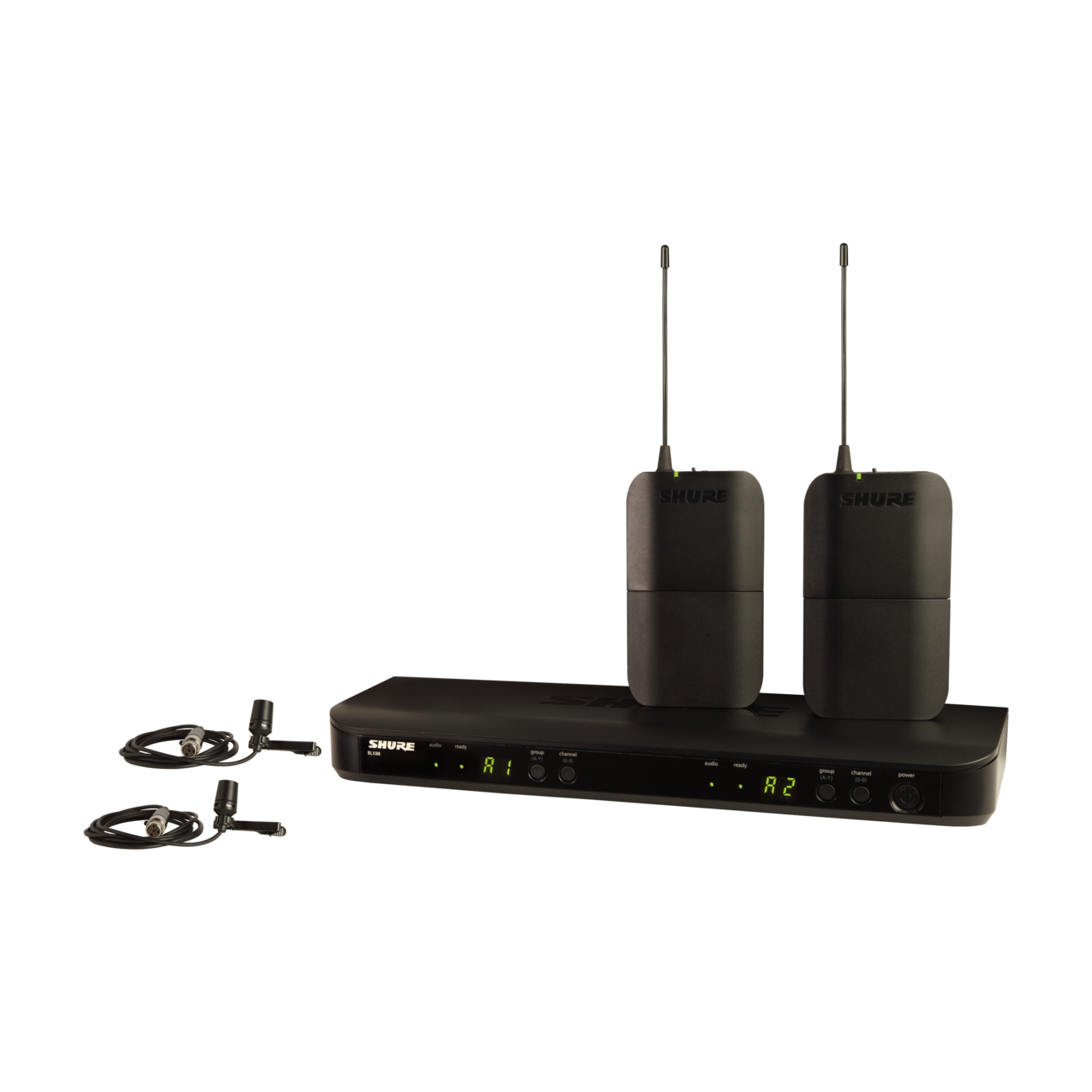 Shure BLX188/CVL Wireless Dual Presenter System with two CVL Lavalier Microphones, H9 512MHz-542MHz