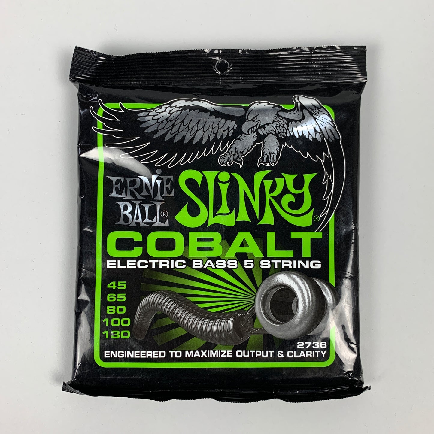 Ernie Ball Bass 5 Hybrid Slinky Cobalt Bass Strings, 45-130